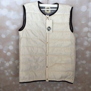 Hoodlamb Cream Puffer Vest